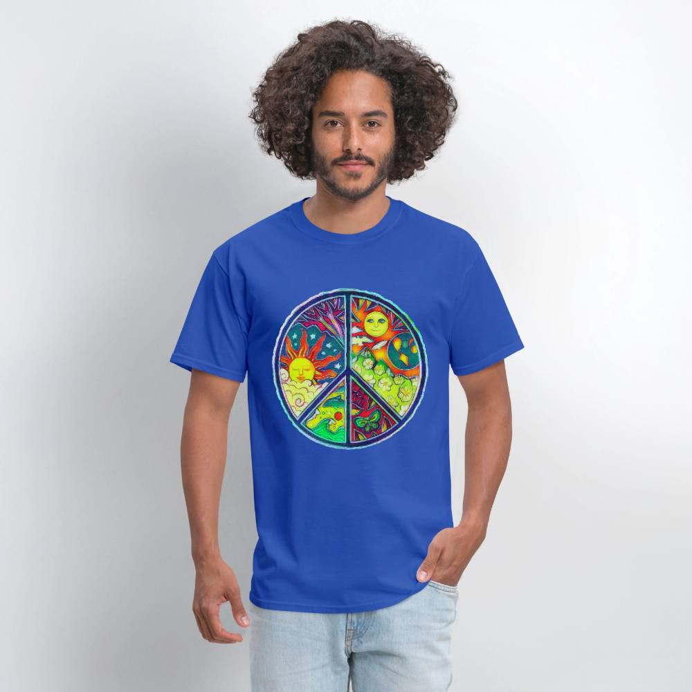 Peace - royal blue