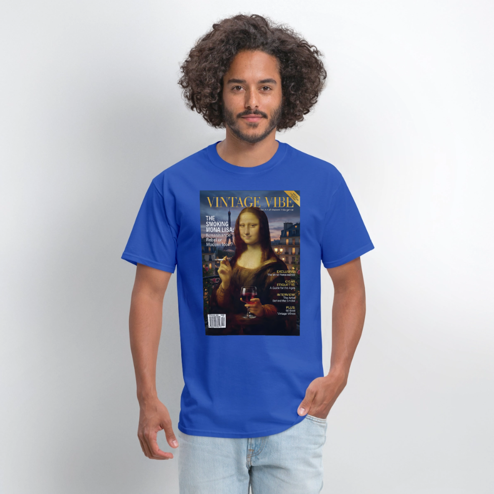 A Smoking Mona Lisa - royal blue