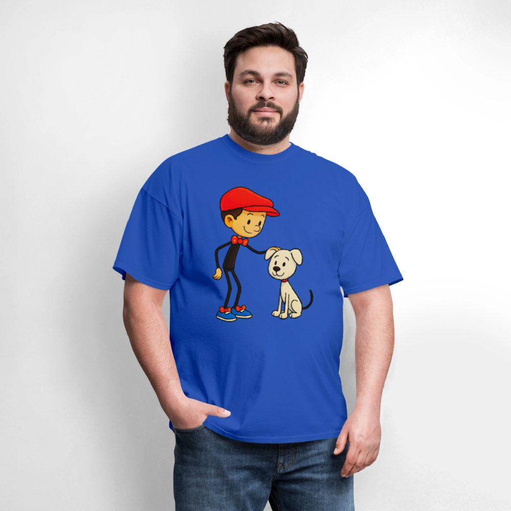 Dog And His Best Friend - royal blue