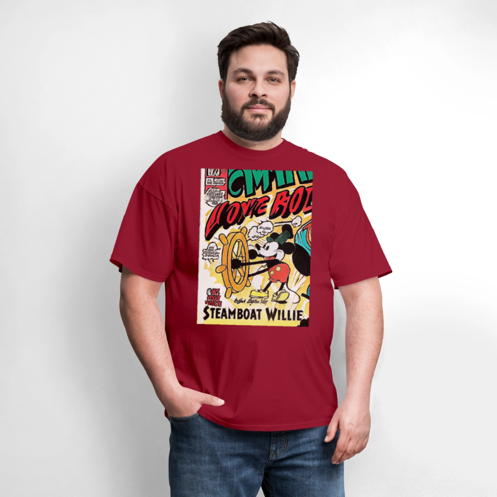 Steamboat Willie - dark red