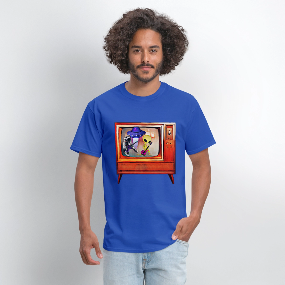 Rocking Astronaut and Alien #2 - royal blue