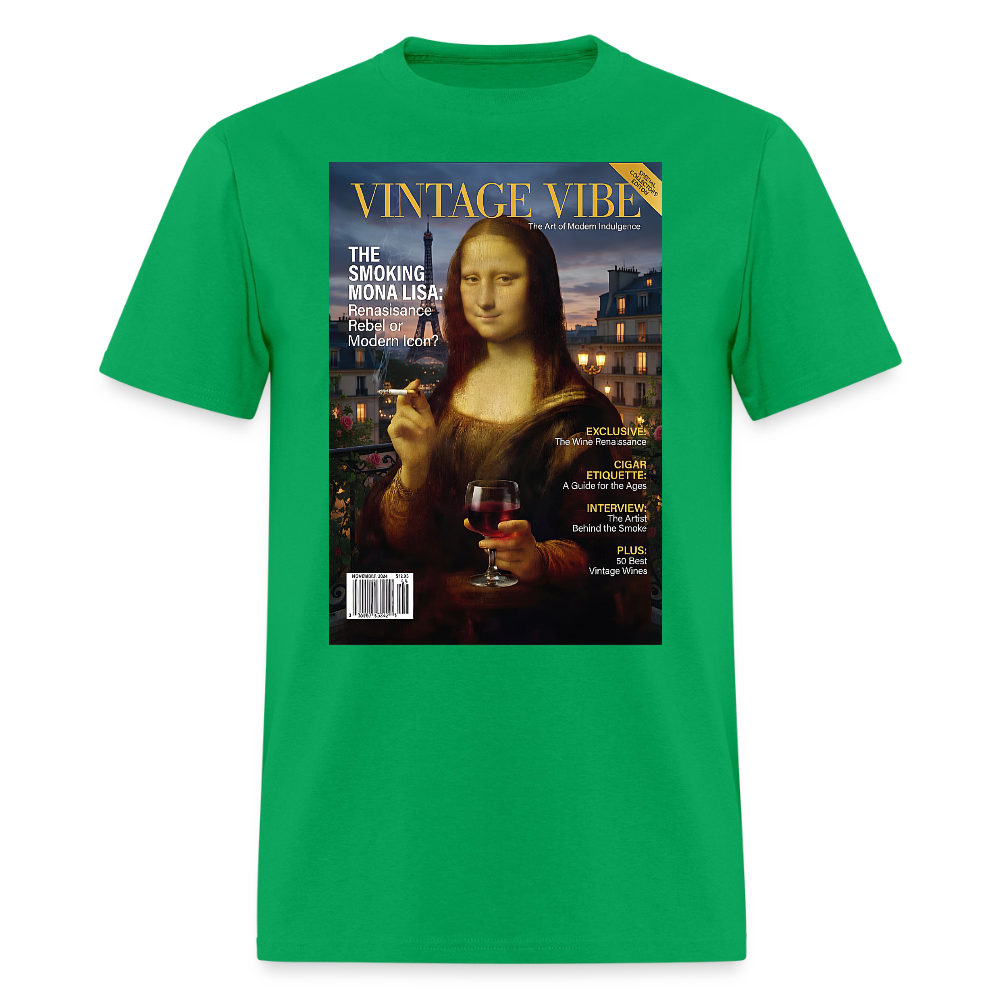 A Smoking Mona Lisa - bright green