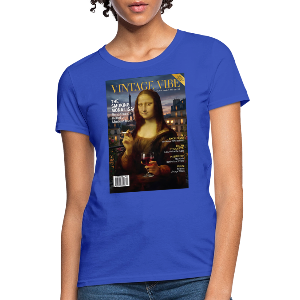 A Smoking Mona Lisa - royal blue