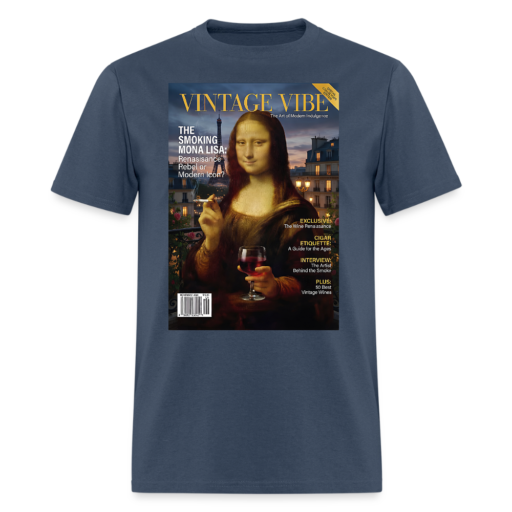 A Smoking Mona Lisa -  blue dusk