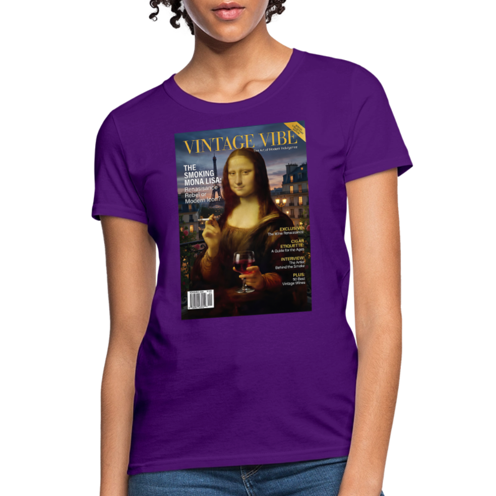 A Smoking Mona Lisa - purple