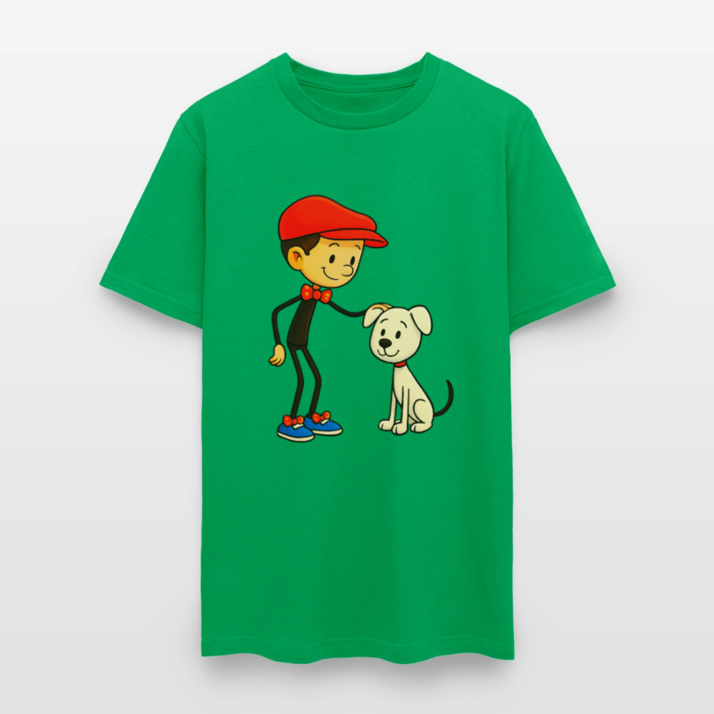 Dog And His Best Friend - bright green