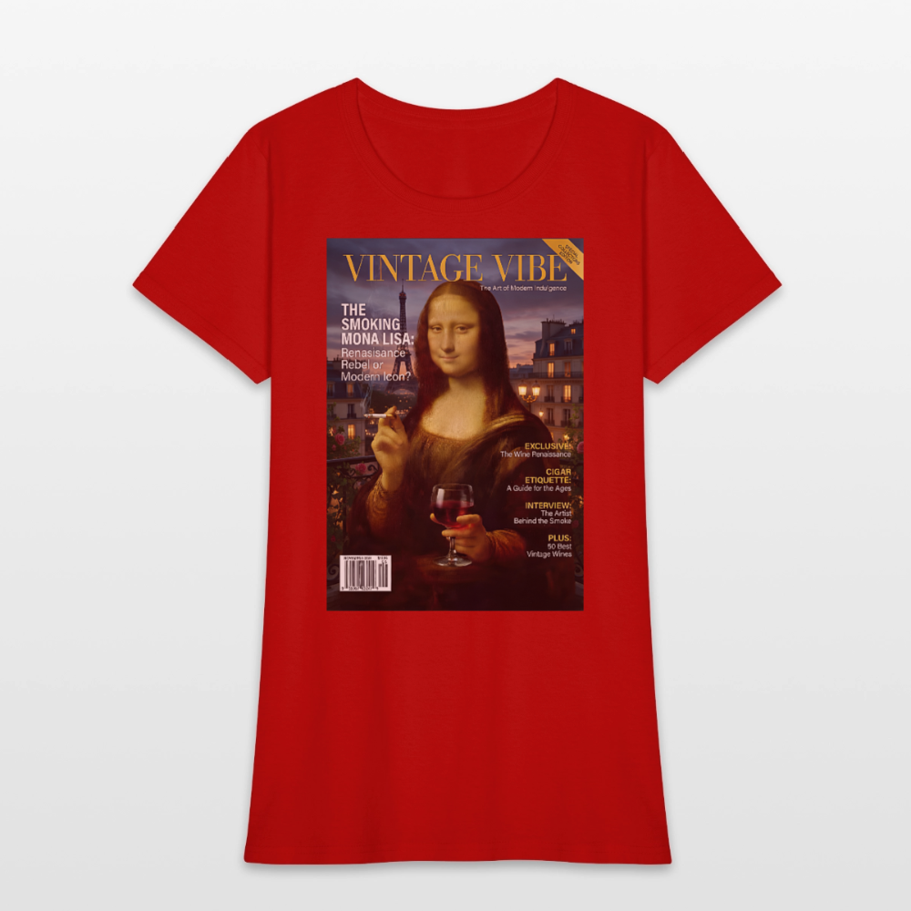 A Smoking Mona Lisa - red