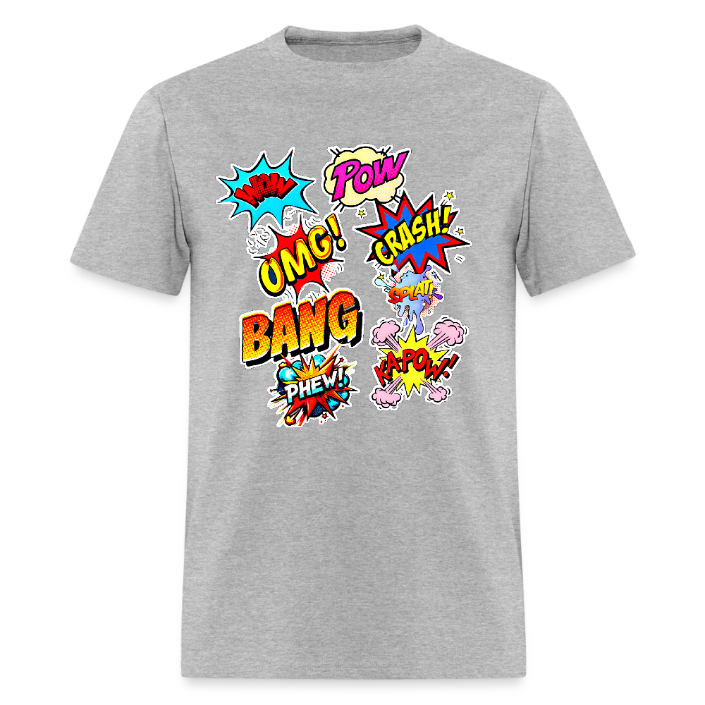 Comic Time - heather gray