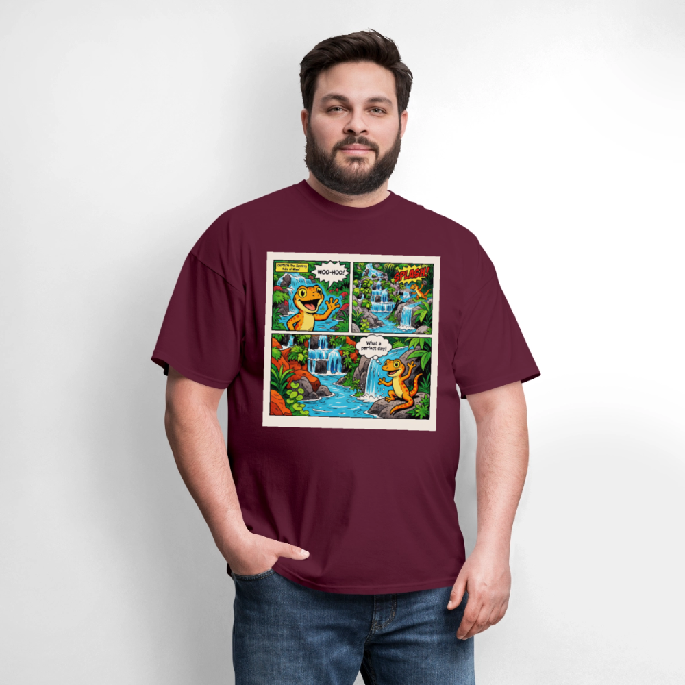 Comic Lizard - burgundy