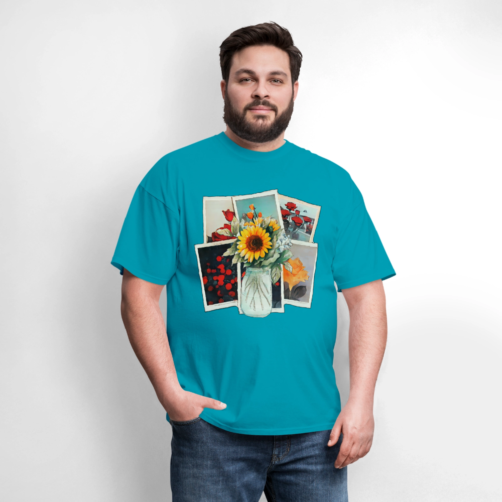 Flowers - turquoise