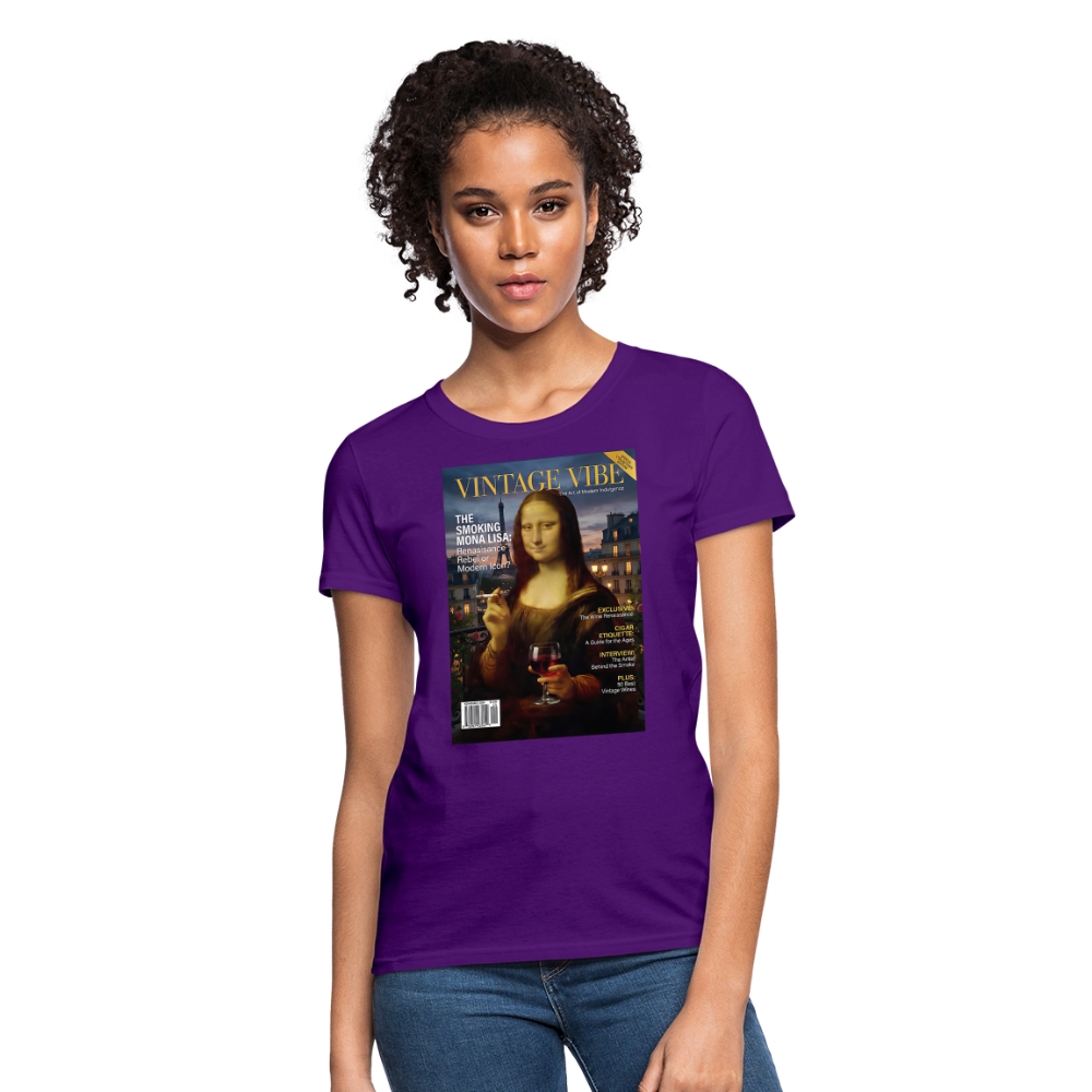 A Smoking Mona Lisa - purple
