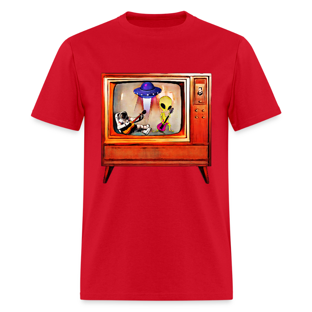 Rocking Astronaut and Alien - red