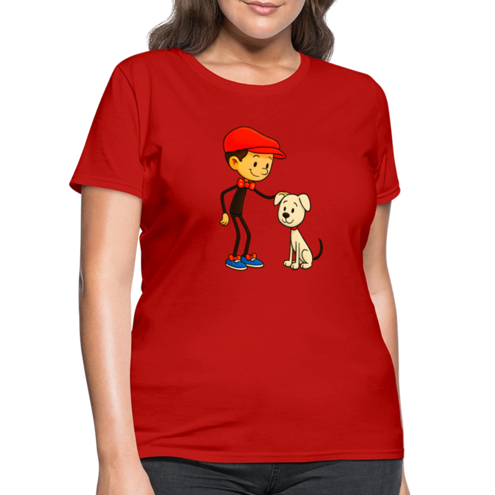 Dog And His Best Friend - red