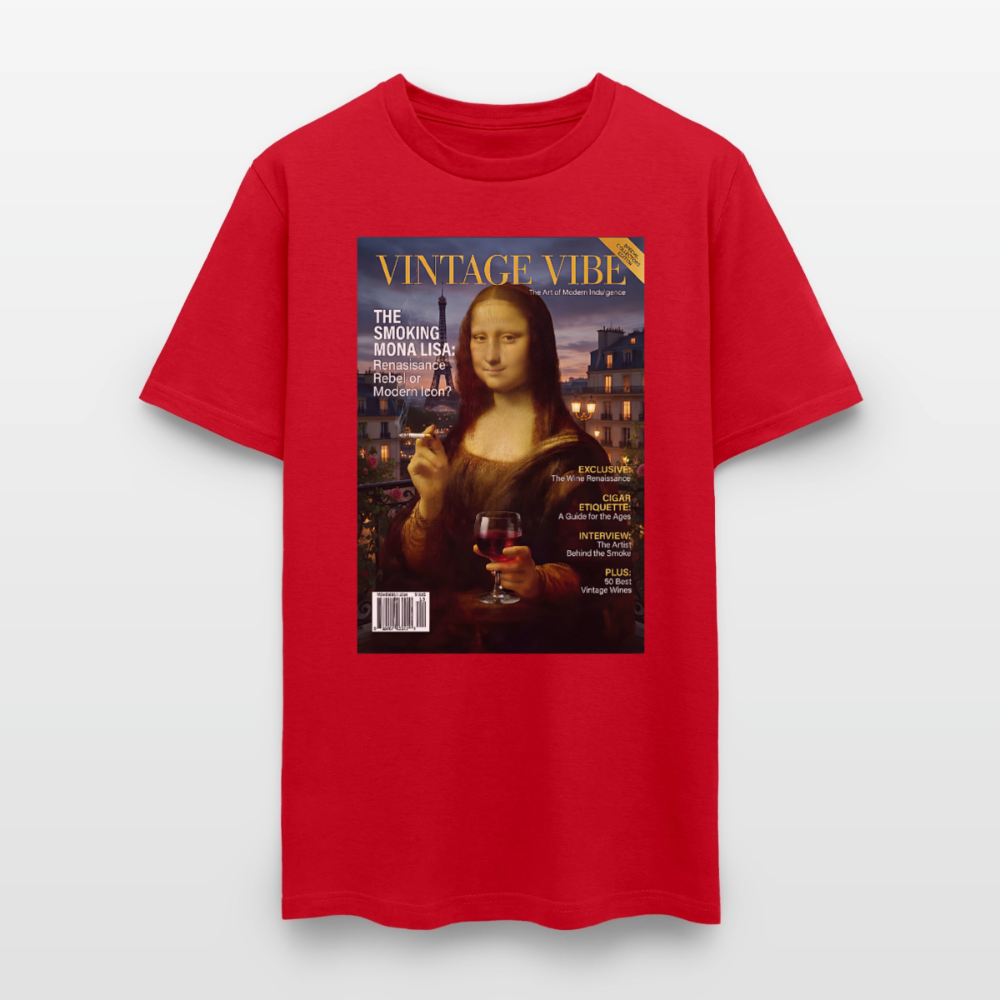 A Smoking Mona Lisa - red