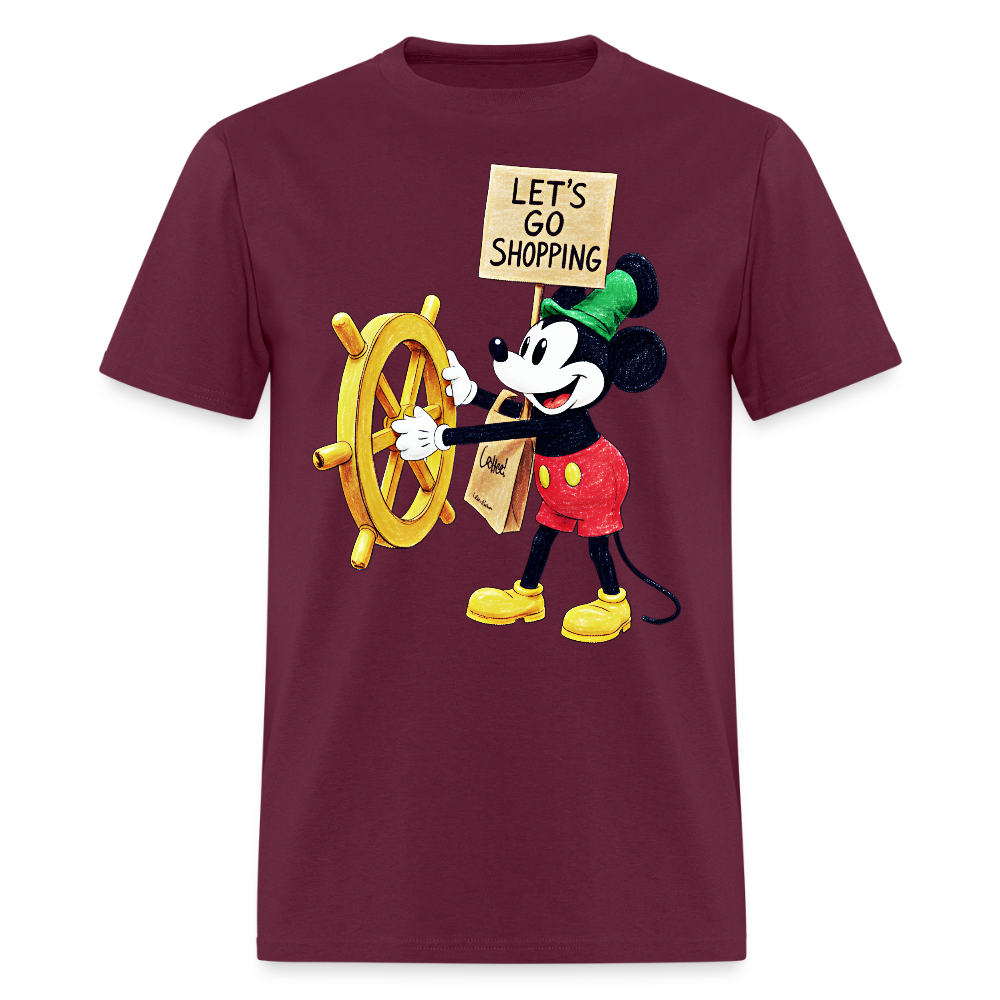 Let's Go Shopping - burgundy