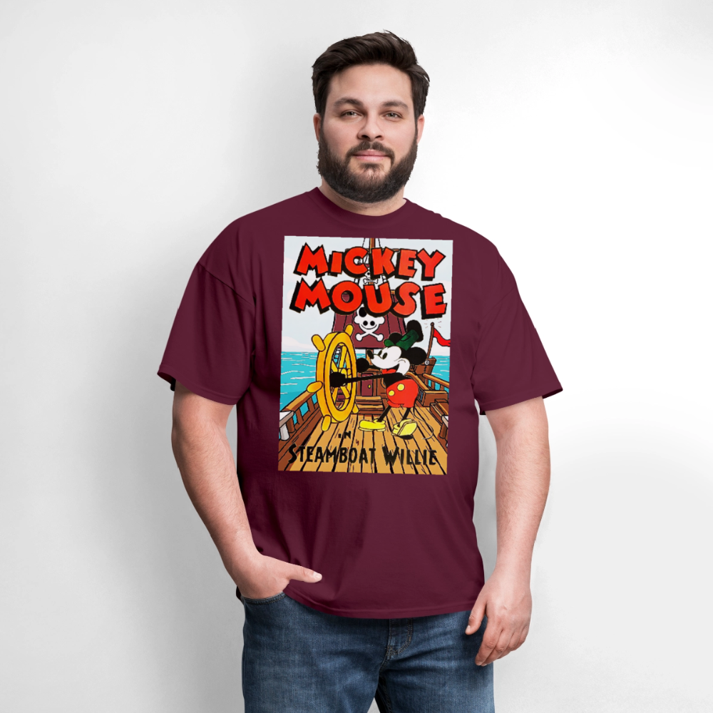 Steamboat Willie - burgundy
