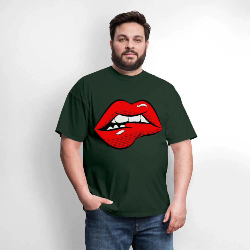Lips - forest green