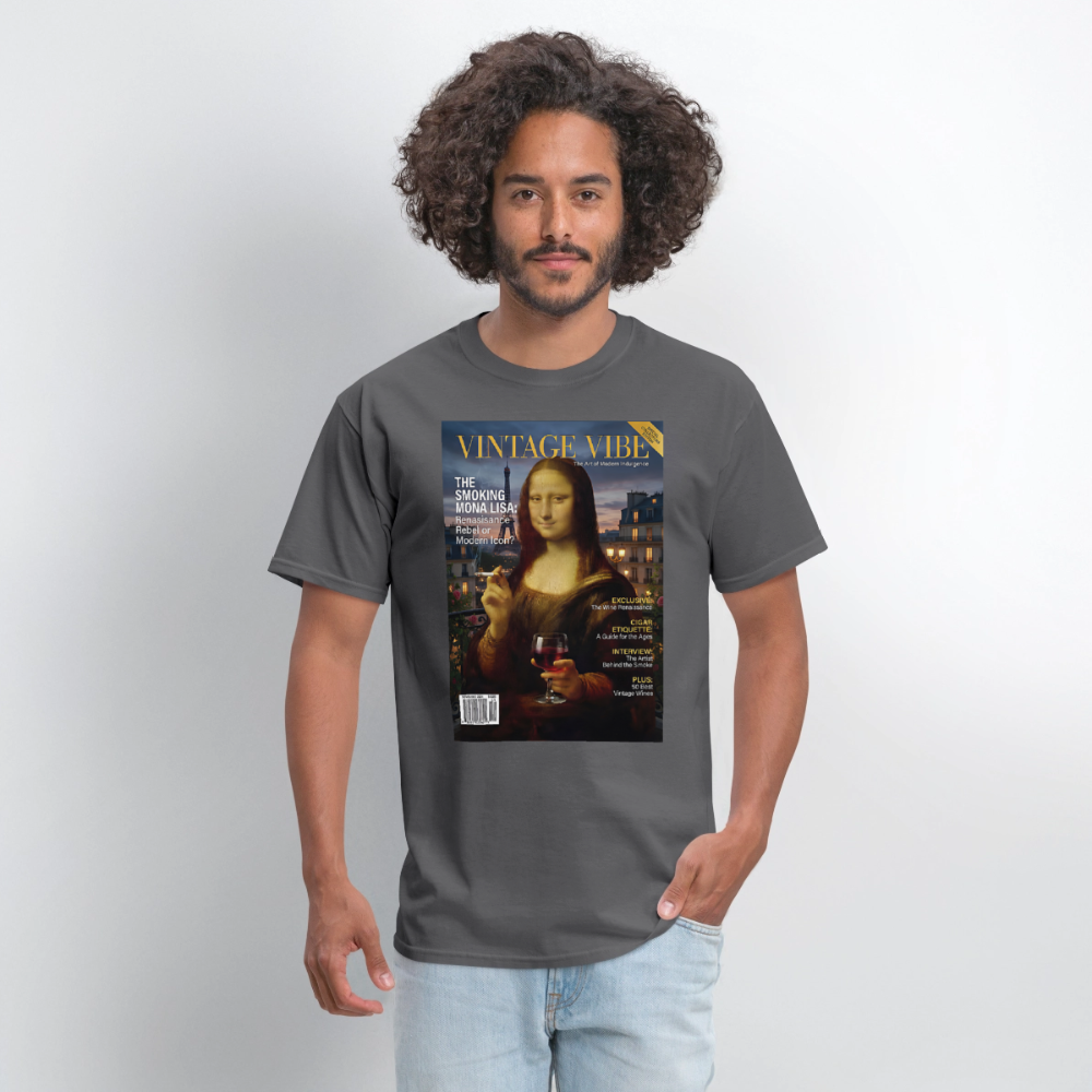 A Smoking Mona Lisa - charcoal