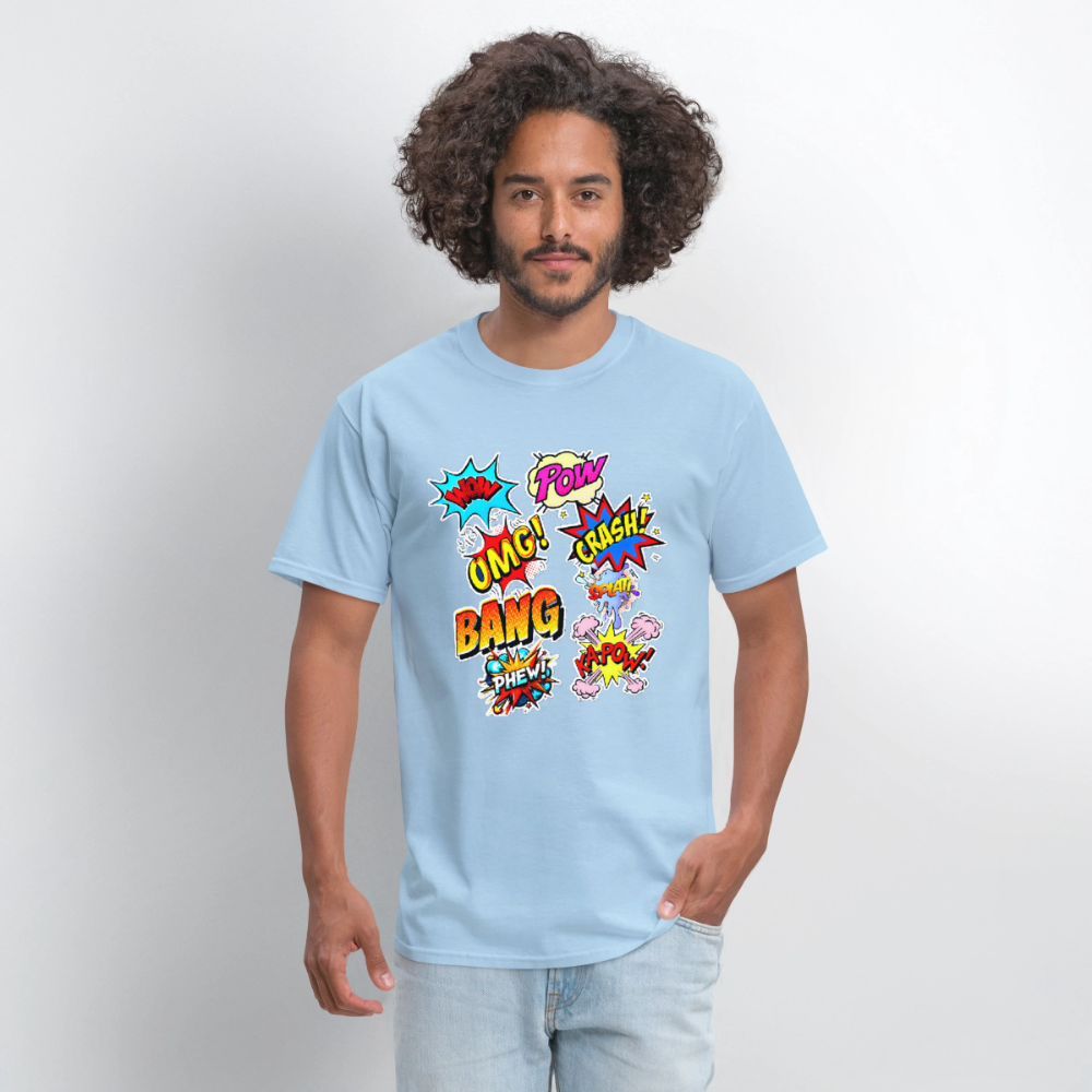 Comic Time - powder blue