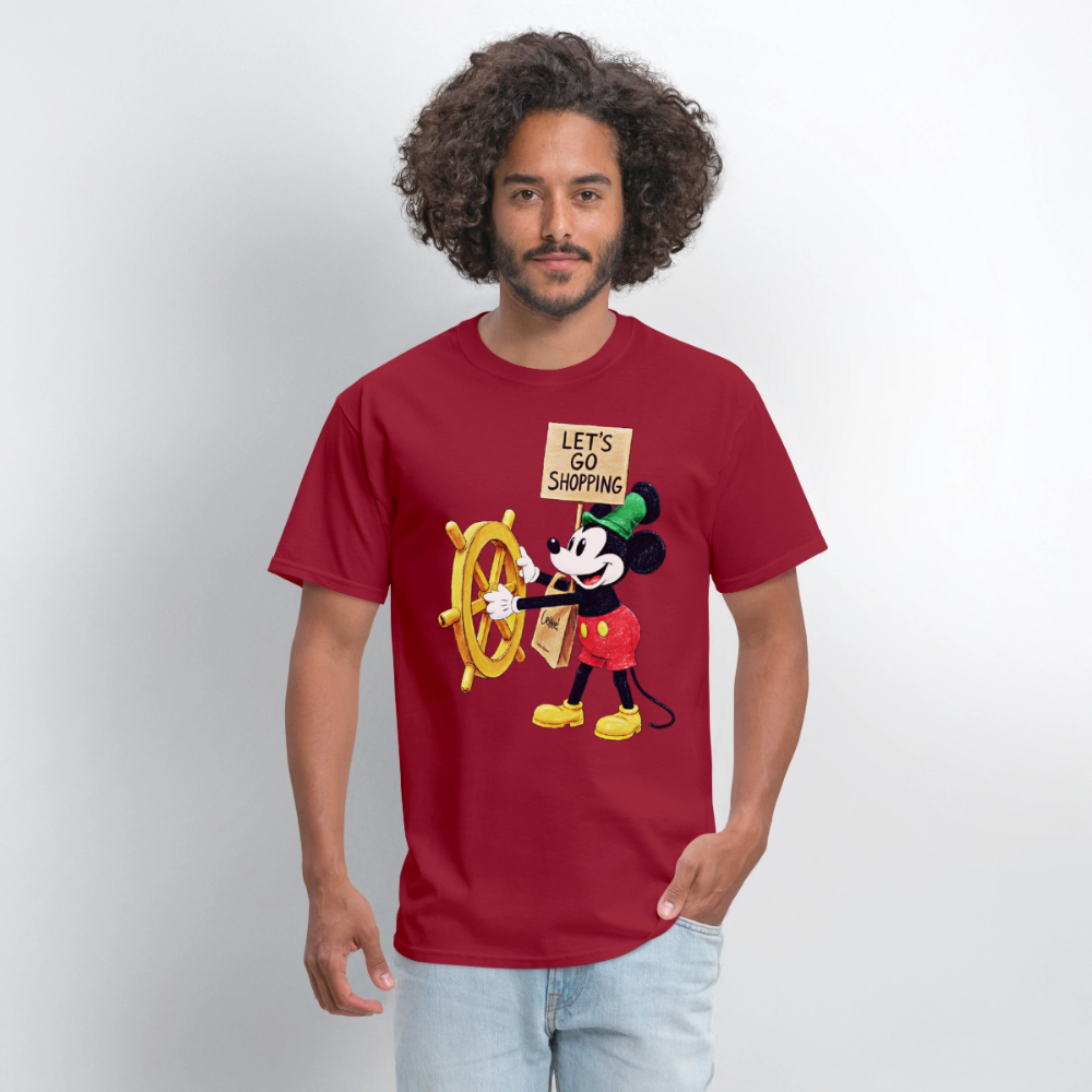 Let's Go Shopping - dark red