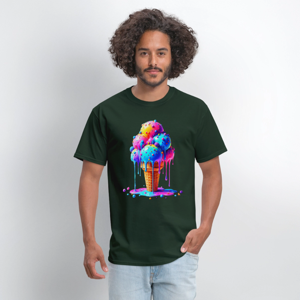 Melting Rainbow - forest green