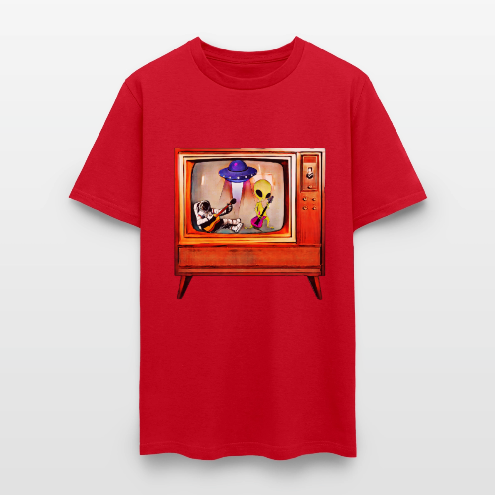 Rocking Astronaut and Alien - red