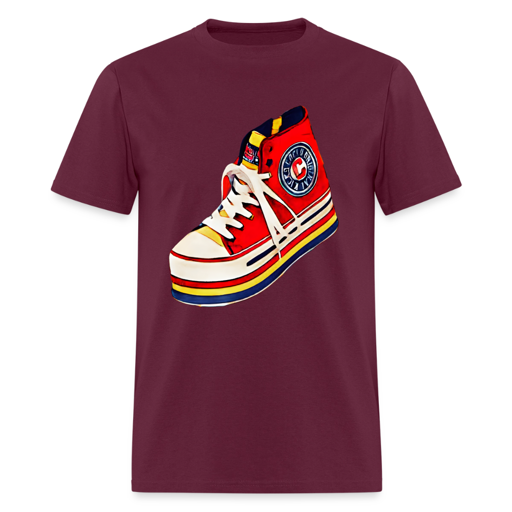 High Top Sneaker - burgundy