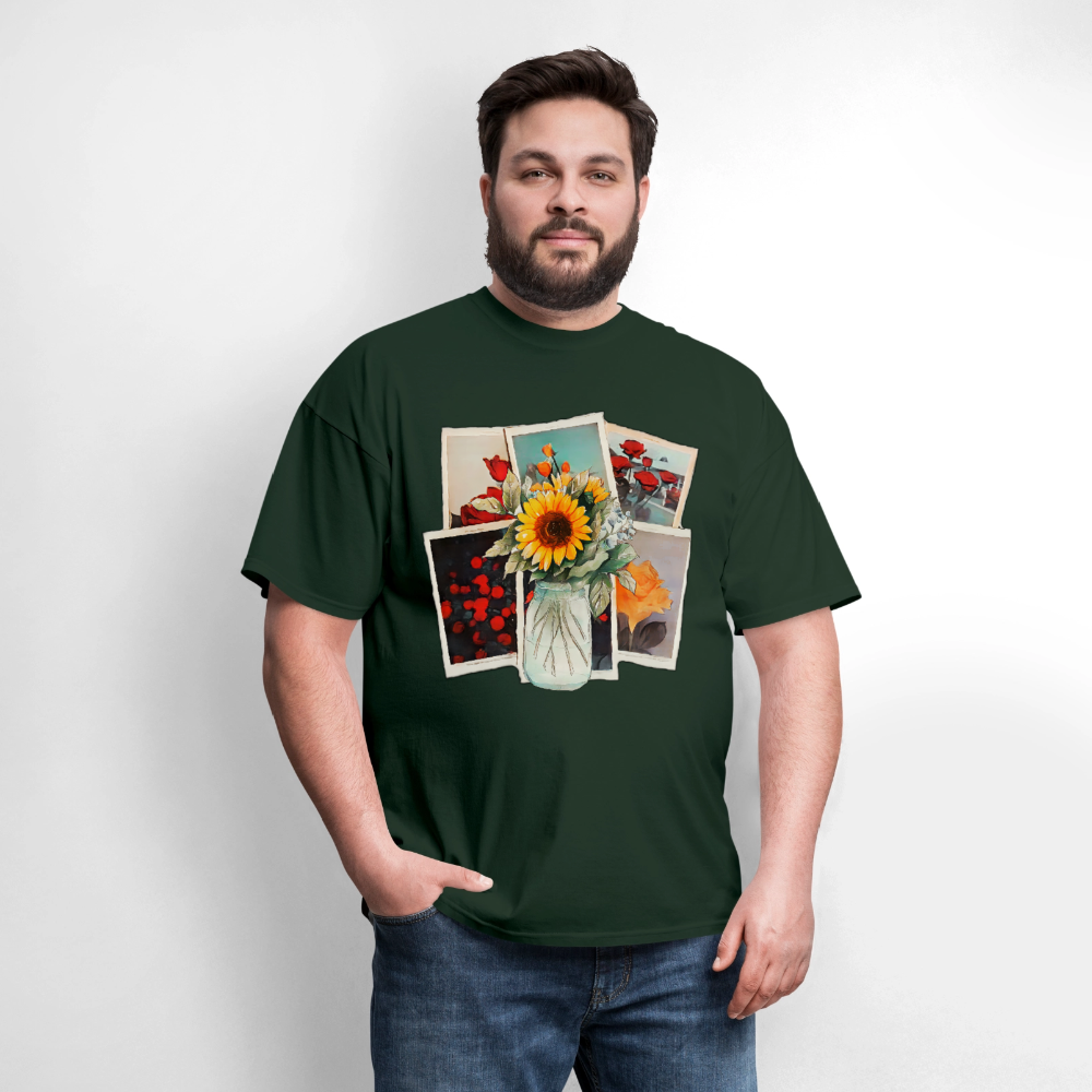 Flowers - forest green
