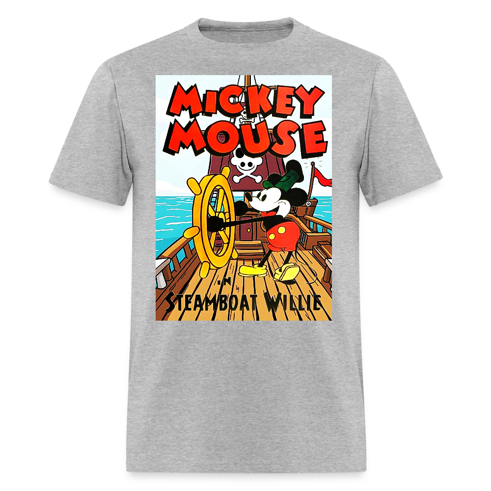 Steamboat Willie - heather gray