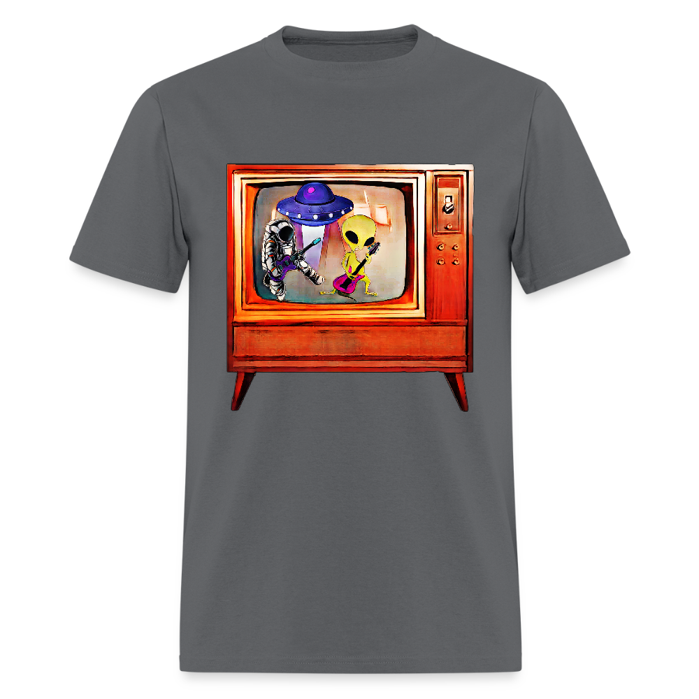 Rocking Astronaut and Alien #2 - charcoal