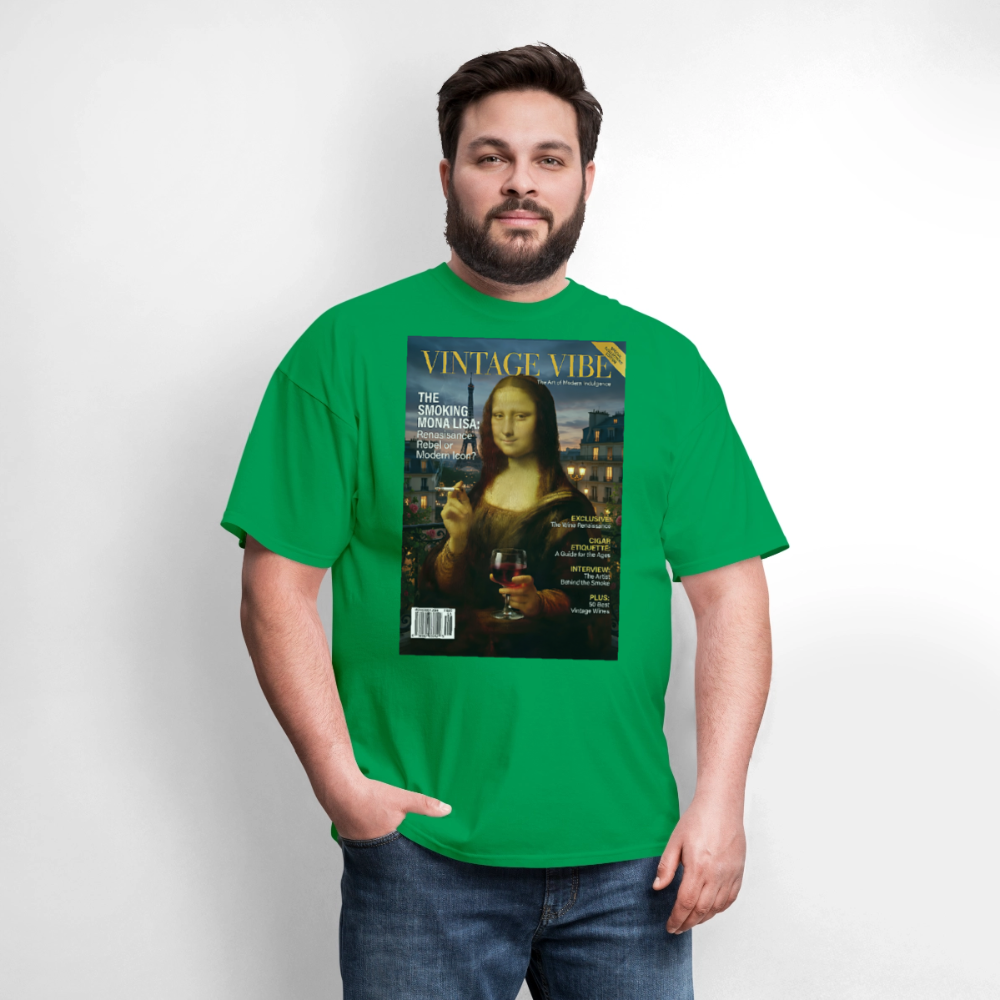A Smoking Mona Lisa - bright green