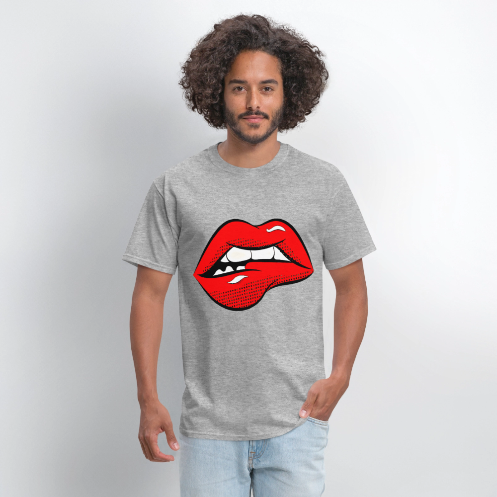 Lips - heather gray