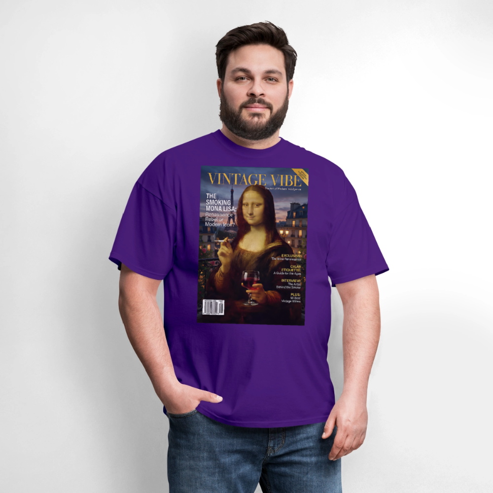 A Smoking Mona Lisa - purple