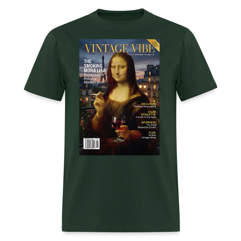 A Smoking Mona Lisa - forest green