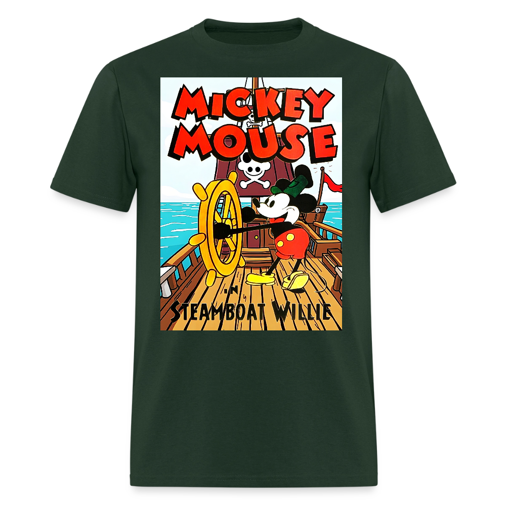 Steamboat Willie - forest green