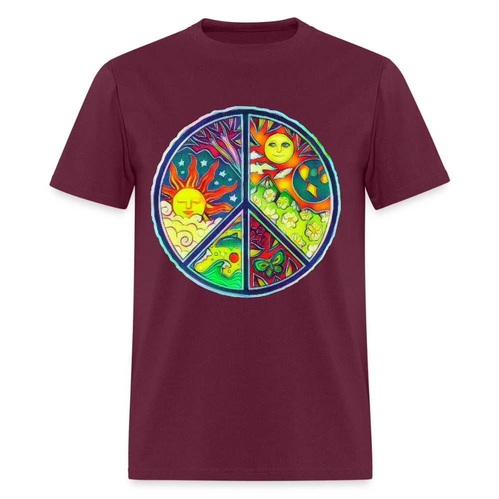 Peace - burgundy