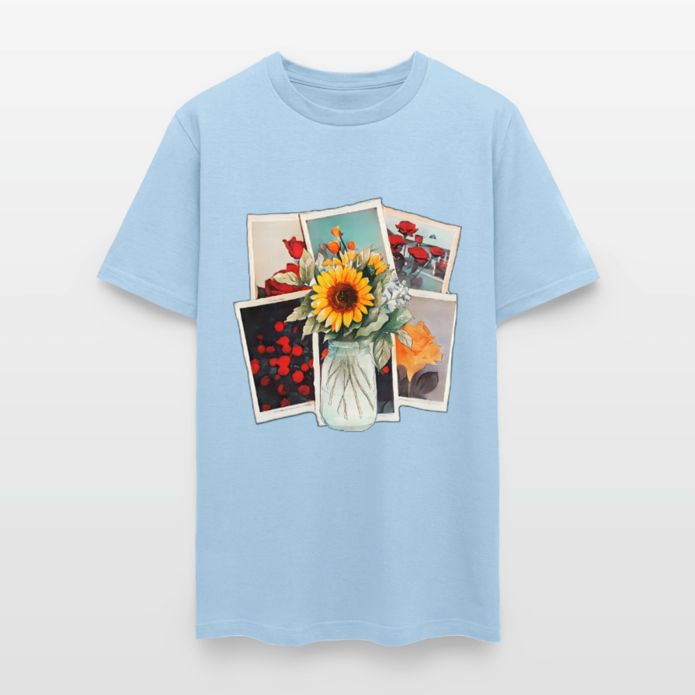 Flowers - powder blue