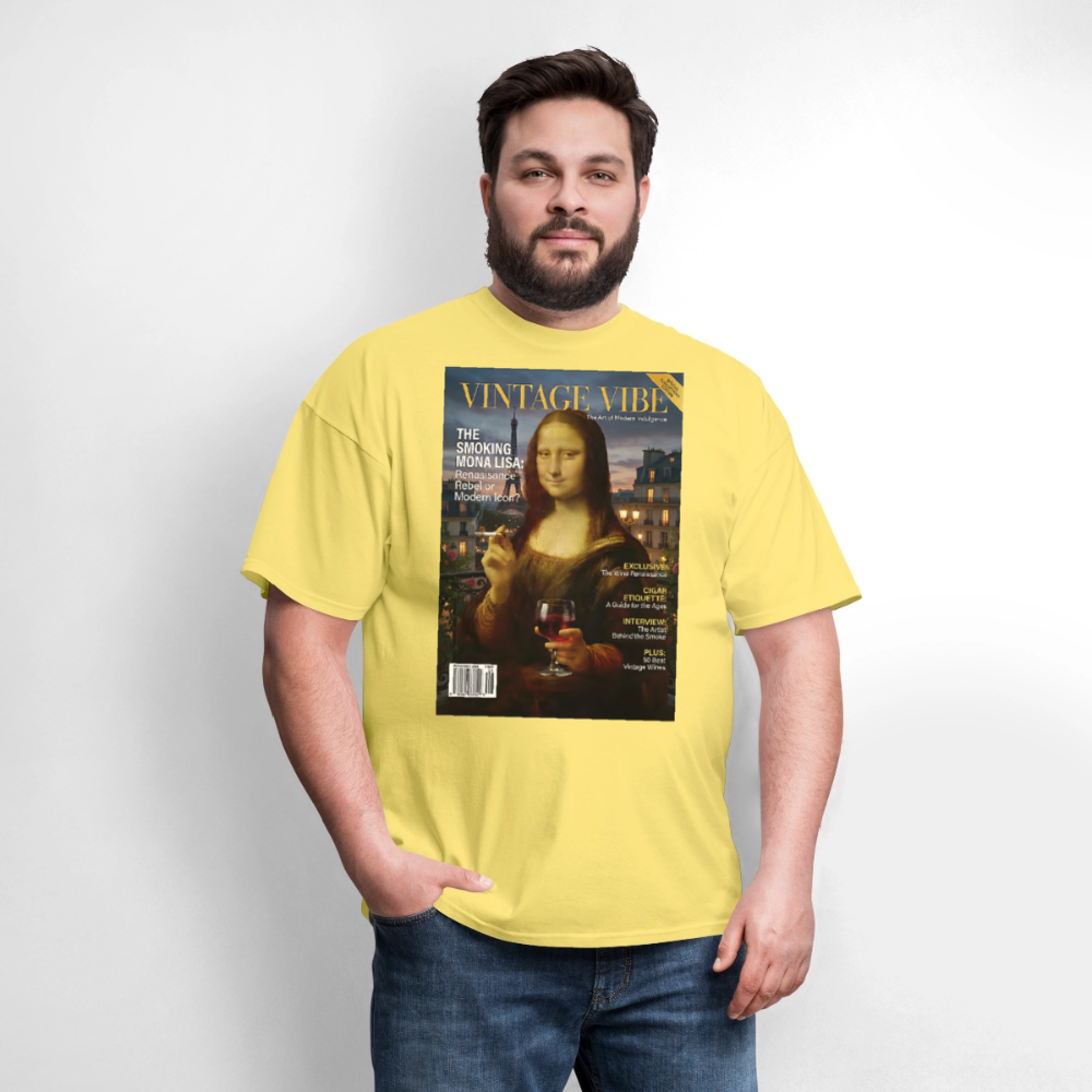 A Smoking Mona Lisa - cornsilk