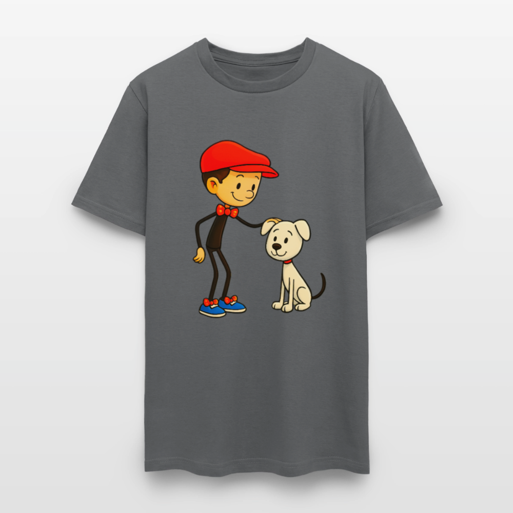 Dog And His Best Friend - charcoal