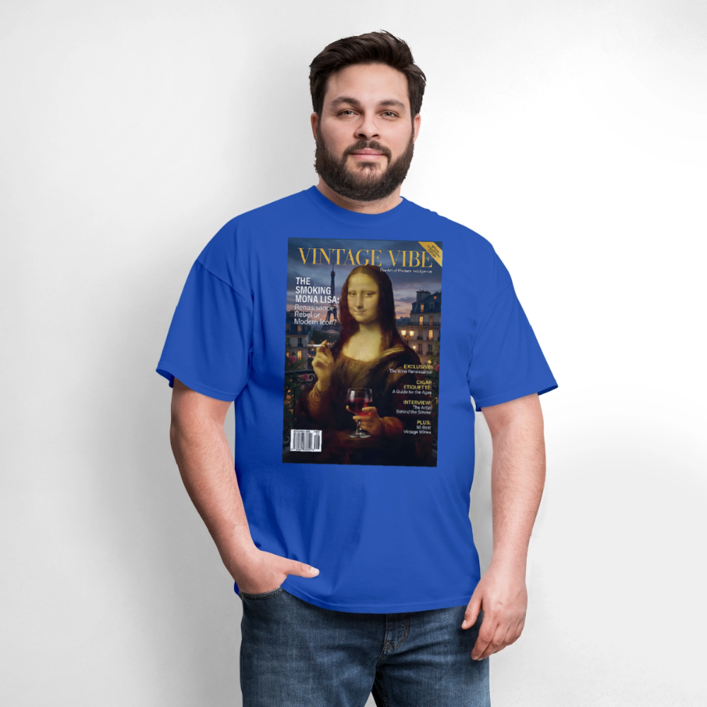 A Smoking Mona Lisa - royal blue