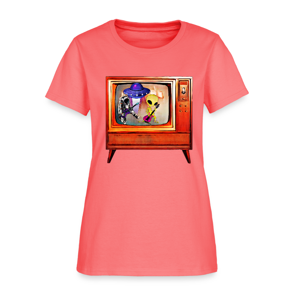 Rocking Astronaut and Alien #2 - coral