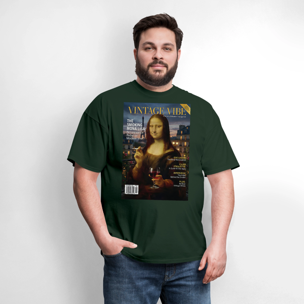 A Smoking Mona Lisa - forest green