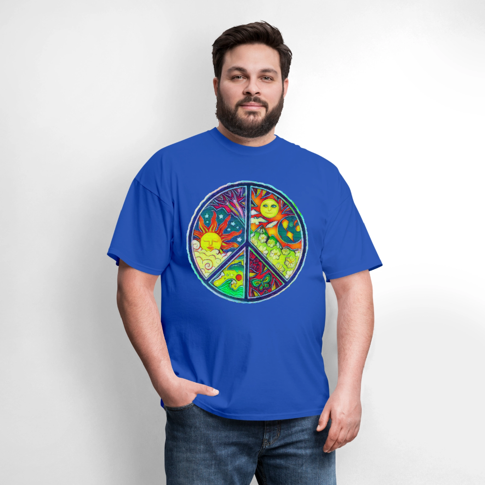 Peace - royal blue
