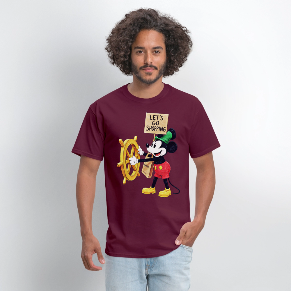 Let's Go Shopping - burgundy