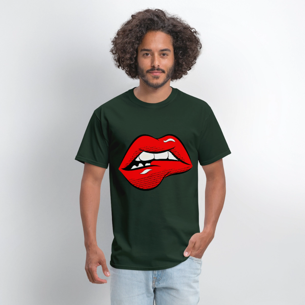 Lips - forest green