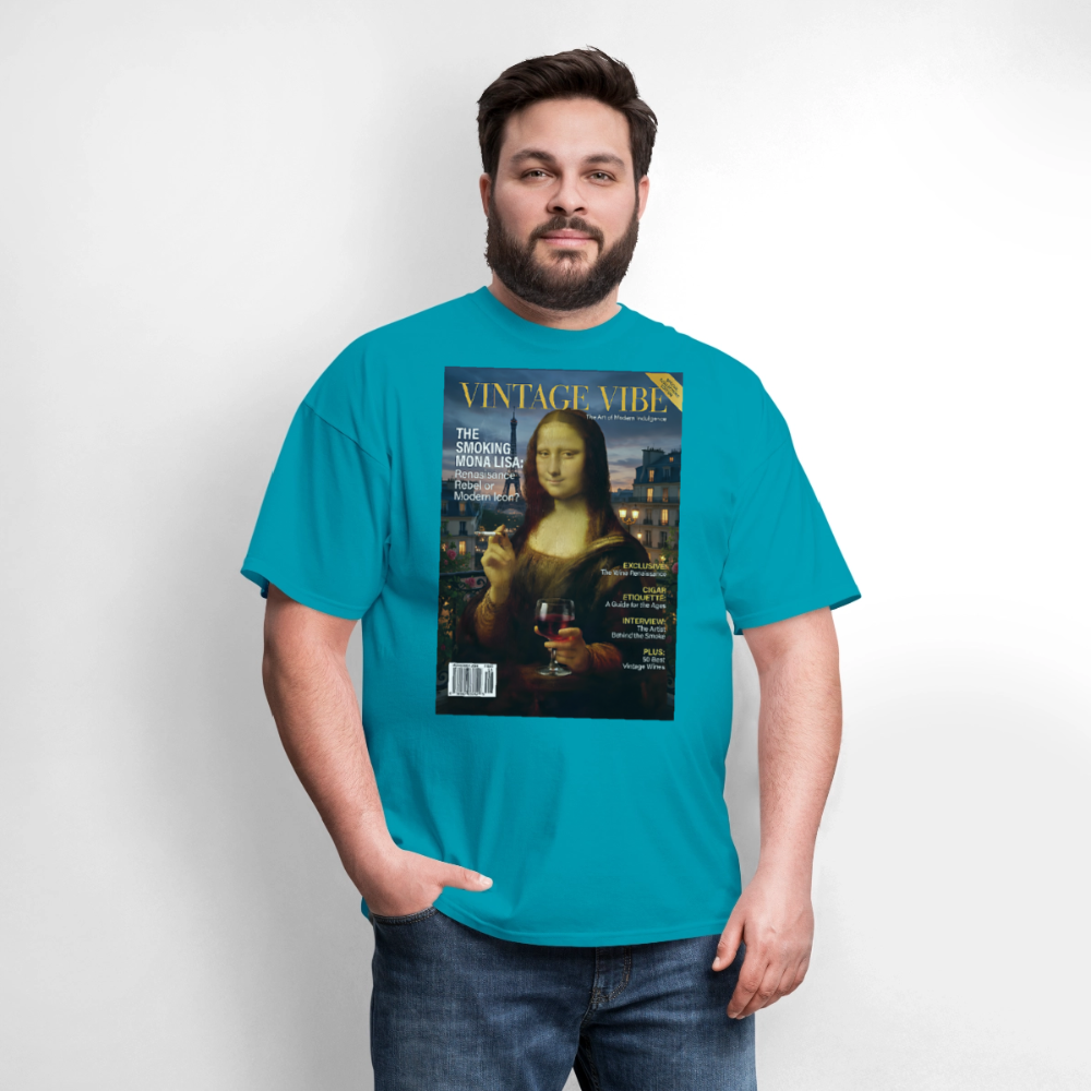 A Smoking Mona Lisa - turquoise