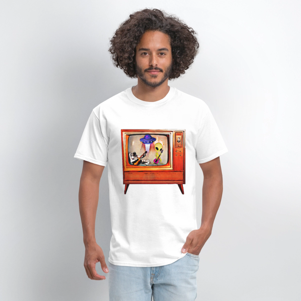 Rocking Astronaut and Alien - white