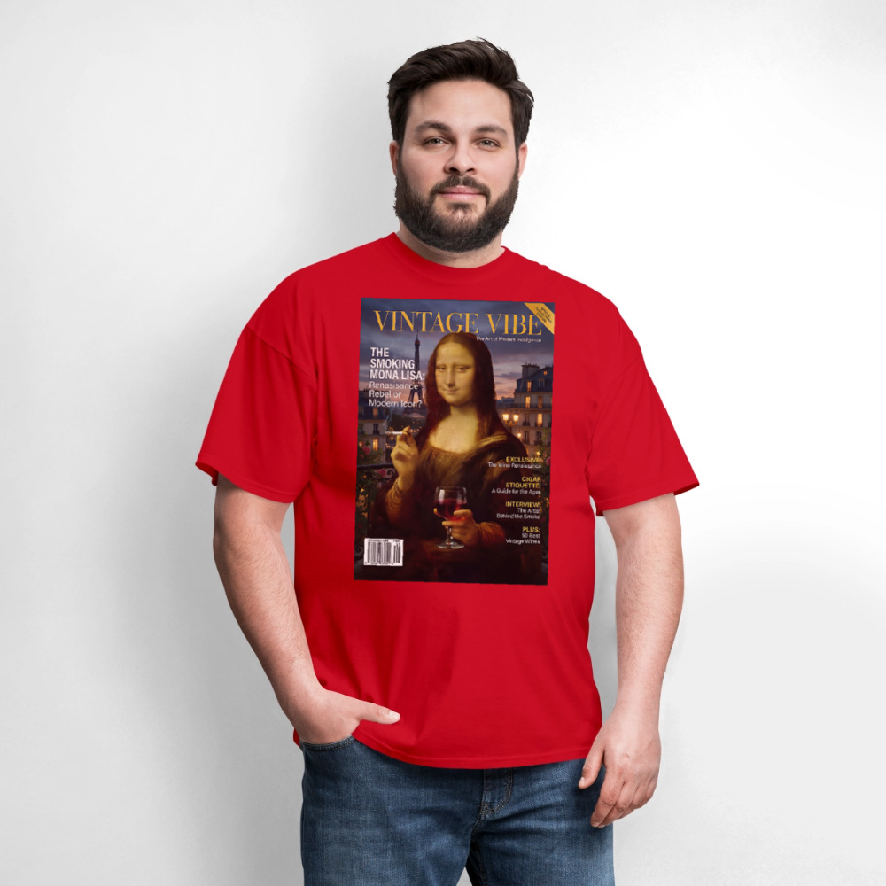 A Smoking Mona Lisa - red