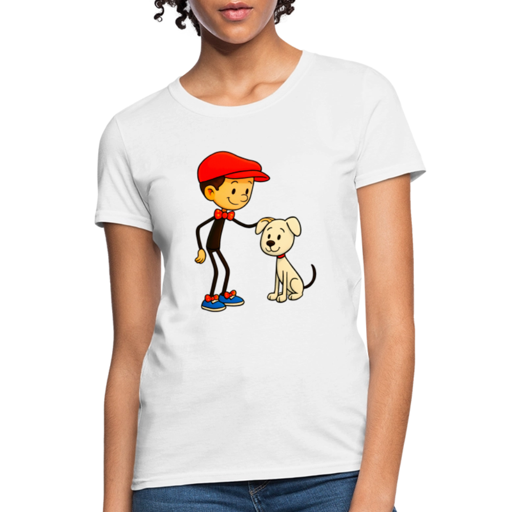 Dog And His Best Friend - white