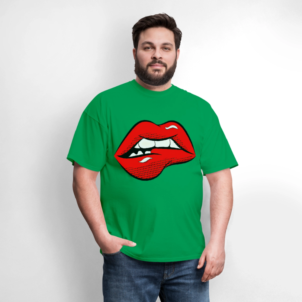 Lips - bright green